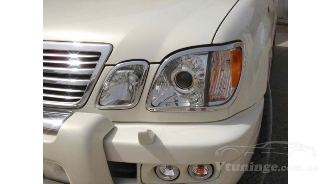 Хром накладки на фары для Lexus LX470 1998-2006...